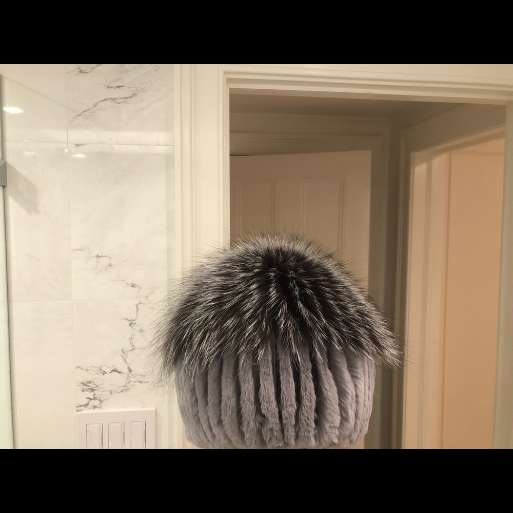 Unique Rabbit and fox Fur hat - Picture 3 of 5